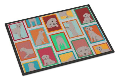 NEW Lots of Grey Labrador Retriever Doormat Front Door Mat Indoor Outdoor Rugs for Entryway, Non Slip Washable Low Pile, 18H X 27W
