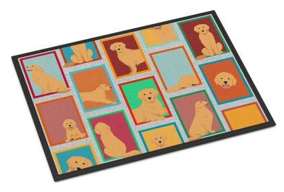 NEW Lots of Golden Retriever Doormat Front Door Mat Indoor Outdoor Rugs for Entryway, Non Slip Washable Low Pile, 18H X 27W