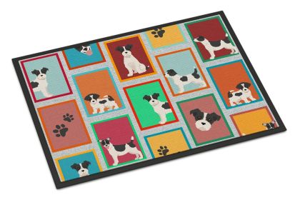 NEW Lots of Jack Russell Terrier Doormat Front Door Mat Indoor Outdoor Rugs for Entryway, Non Slip Washable Low Pile, 18H X 27W