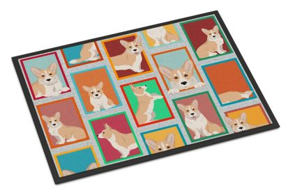 NEW Lots of Fawn Cardigan Corgi Doormat Front Door Mat Indoor Outdoor Rugs for Entryway, Non Slip Washable Low Pile, 18H X 27W