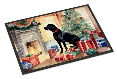 NEW Labrador Retriever Cozy Christmas Doormat Front Door Mat Indoor Outdoor Rugs for Entryway, Non Slip Washable Low Pile, 18H X 27W (Default: Default)